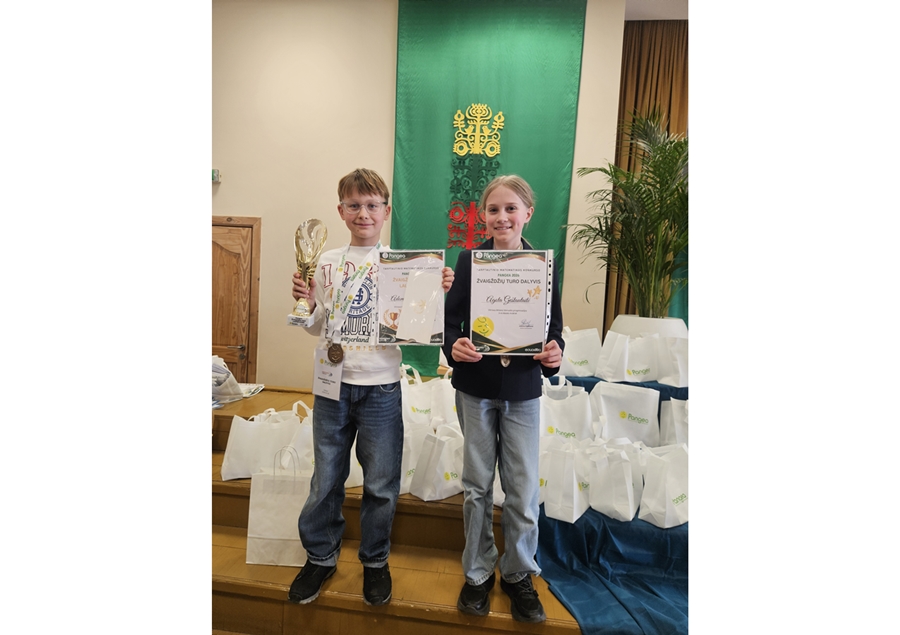 MŪSŲ PROGIMNAZIJOS TREČIOKAI - TARPTAUTINIO MATEMATIKOS KONKURSO „PANGEA 2026